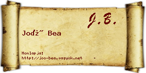 Joó Bea névjegykártya